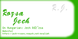 rozsa jech business card